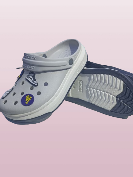 Men Grey & white Crogs