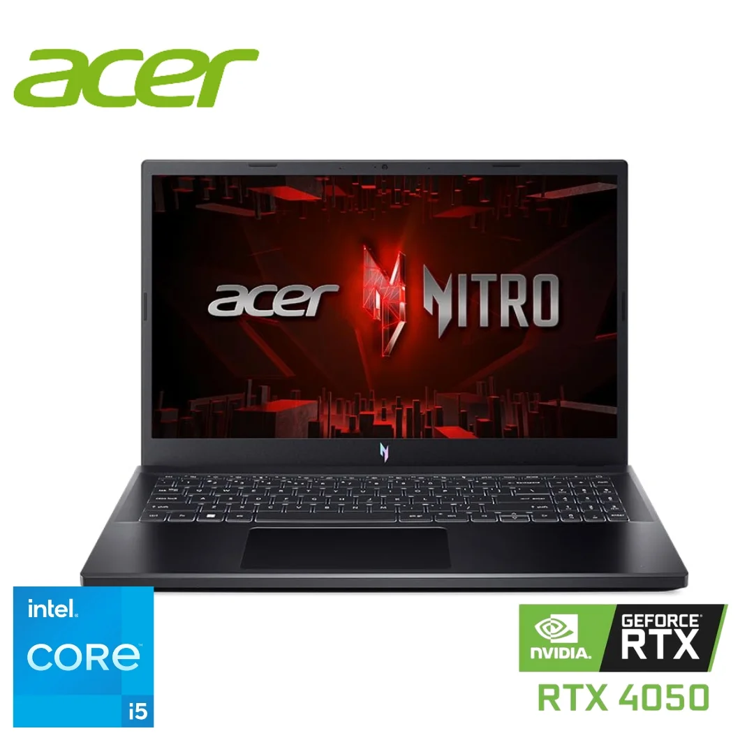 Acer Nitro V 15 Intel Core i5 13th Gen 13420H RTX 4050 6GB Graphics – 8GB DDR5 RAM – 512GB NVMe SSD – 15.6″ FHD 144Hz Display – Backlit Keyboard – Black