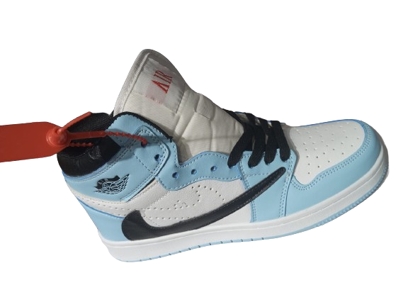 Soft Cushioned Insole, Slip-Resistance High Tops For Men  (White, Blue)