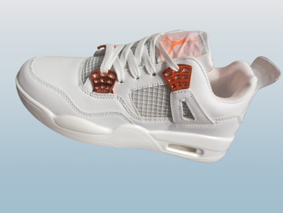 Metallic Orange AJ4 Best Replica Sneakers Shoes For Men