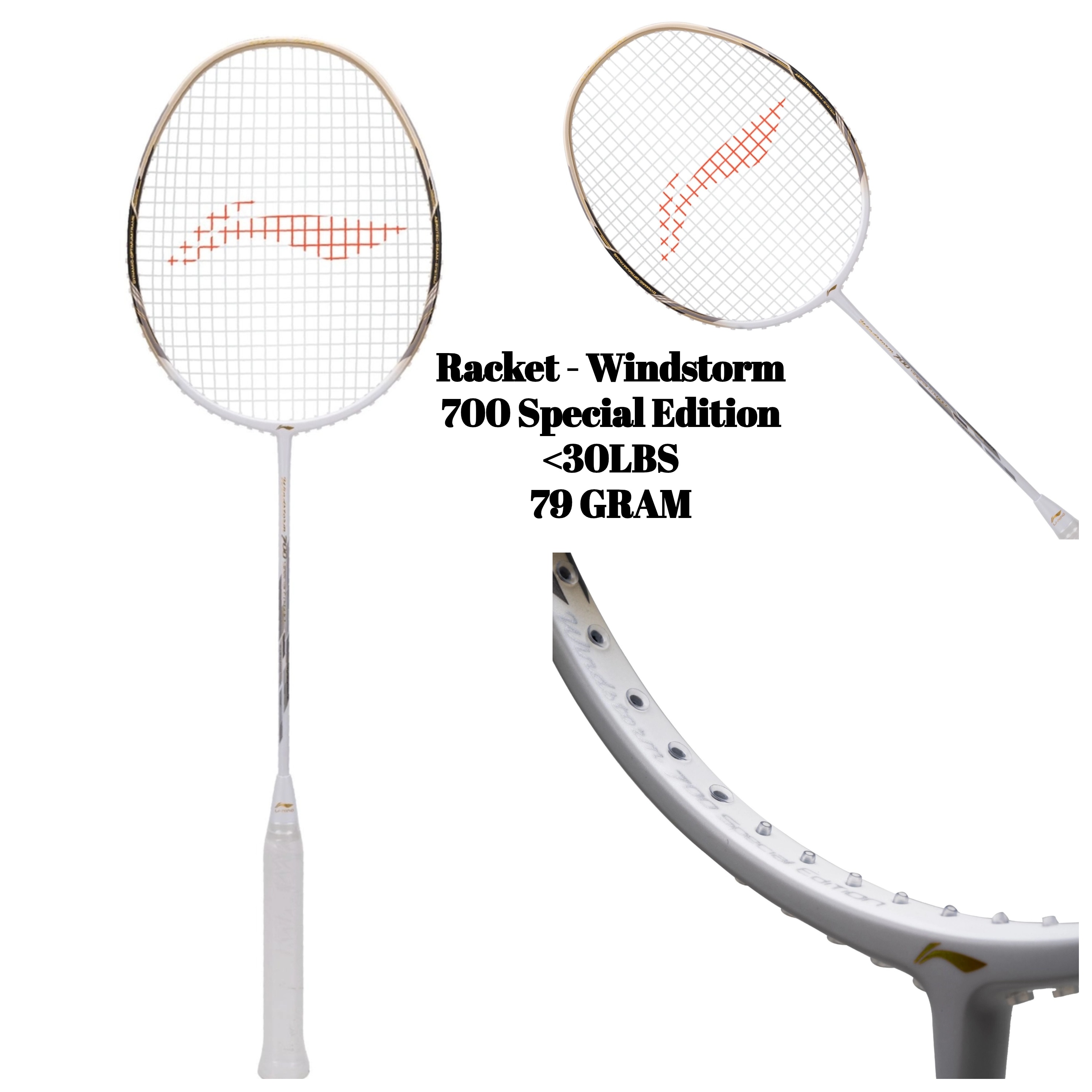 Racket - Windstorm 700 Special Edition (White/Gold)