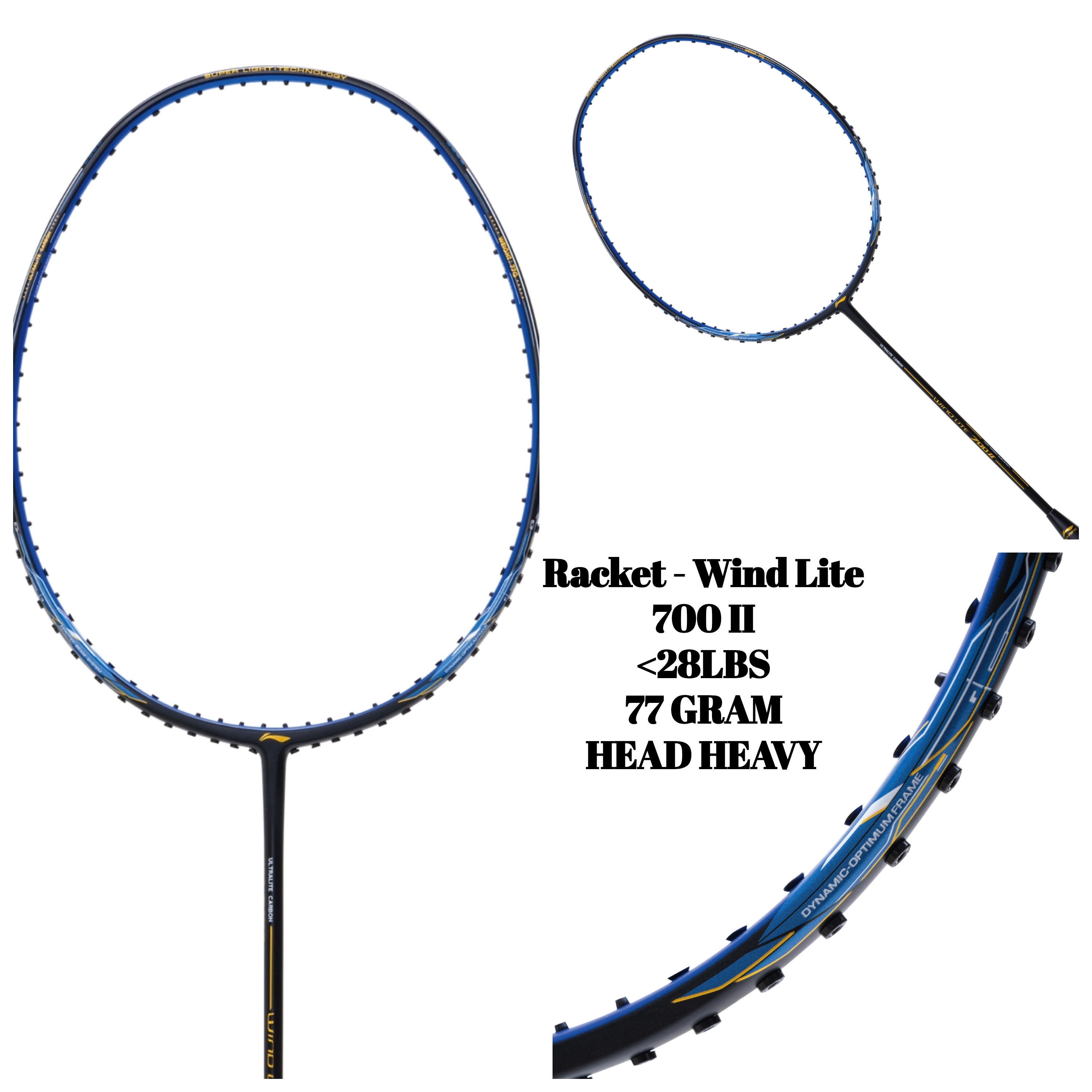 Racket - Wind Lite 700 II (Black/Blue)