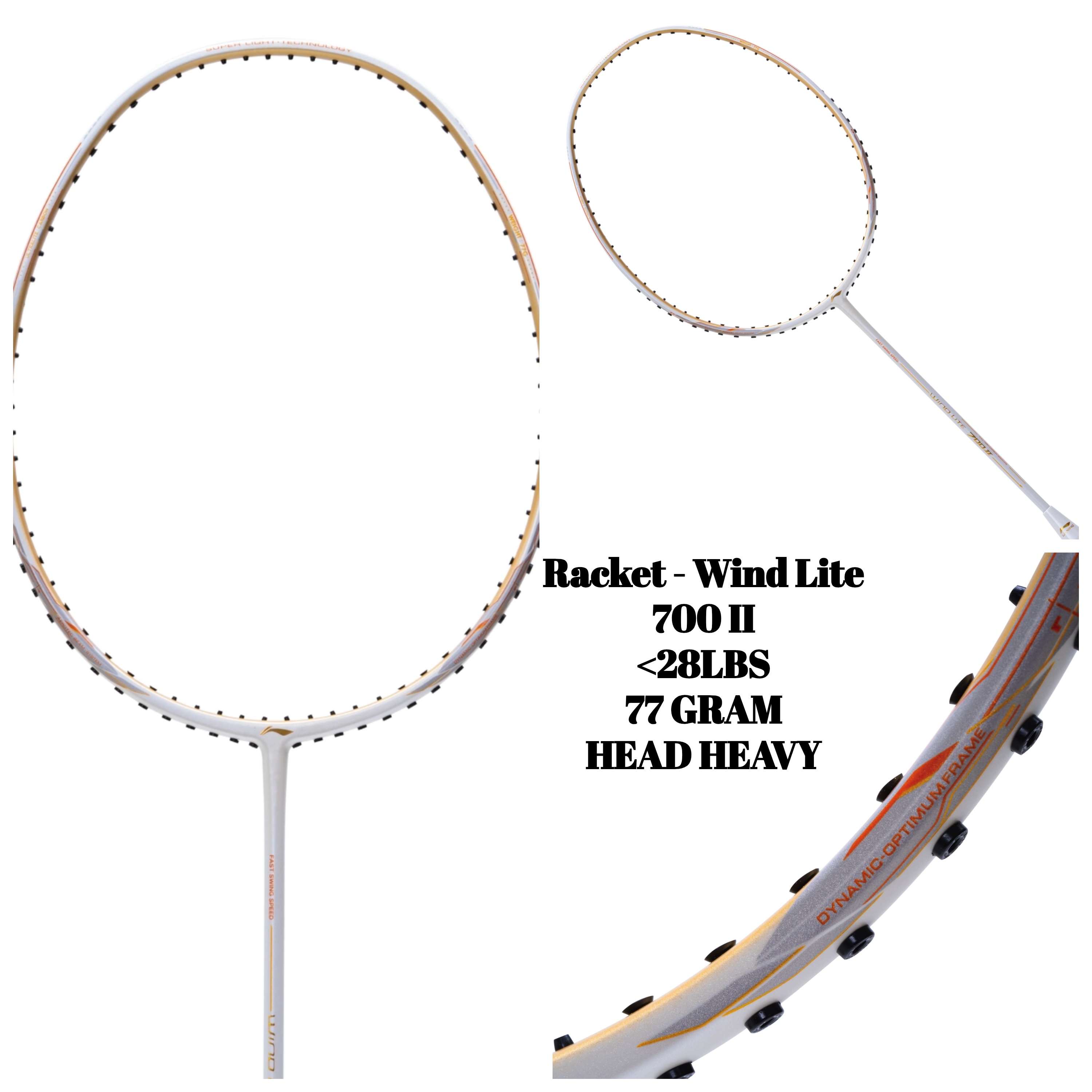 Racket - Wind Lite 700 II (White/Gold)