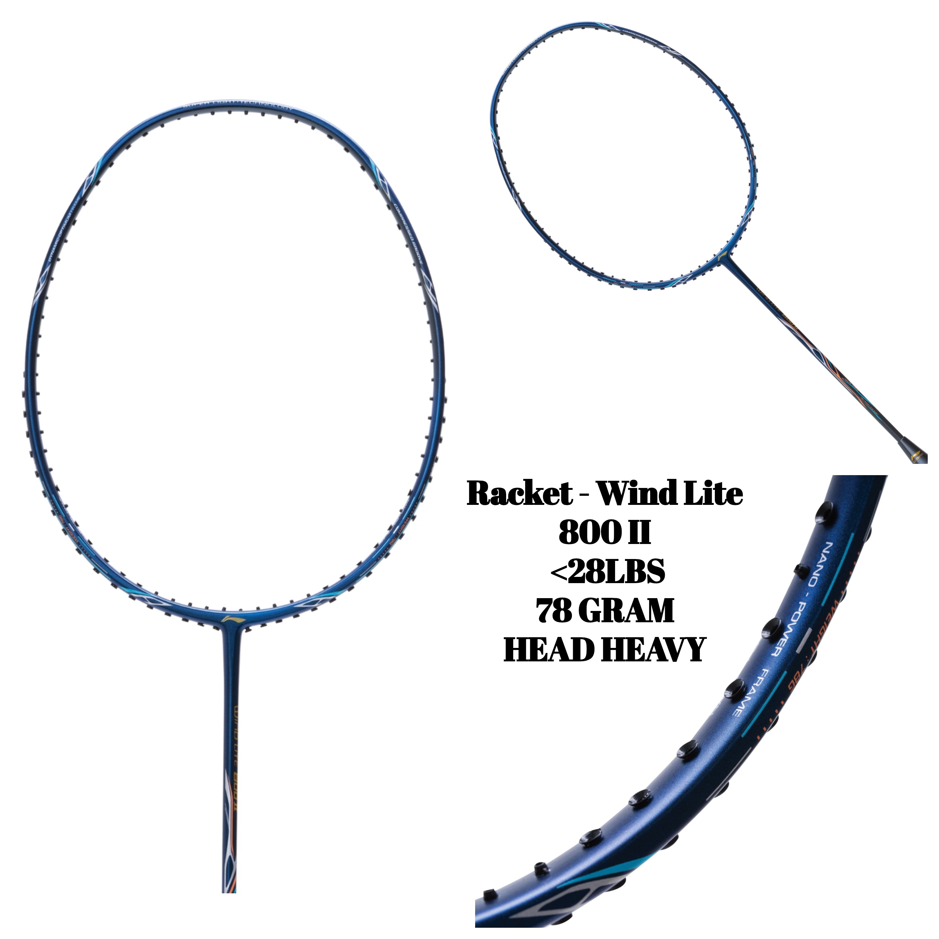 Racket - Wind Lite 800 II (Navy/Dk Grey)