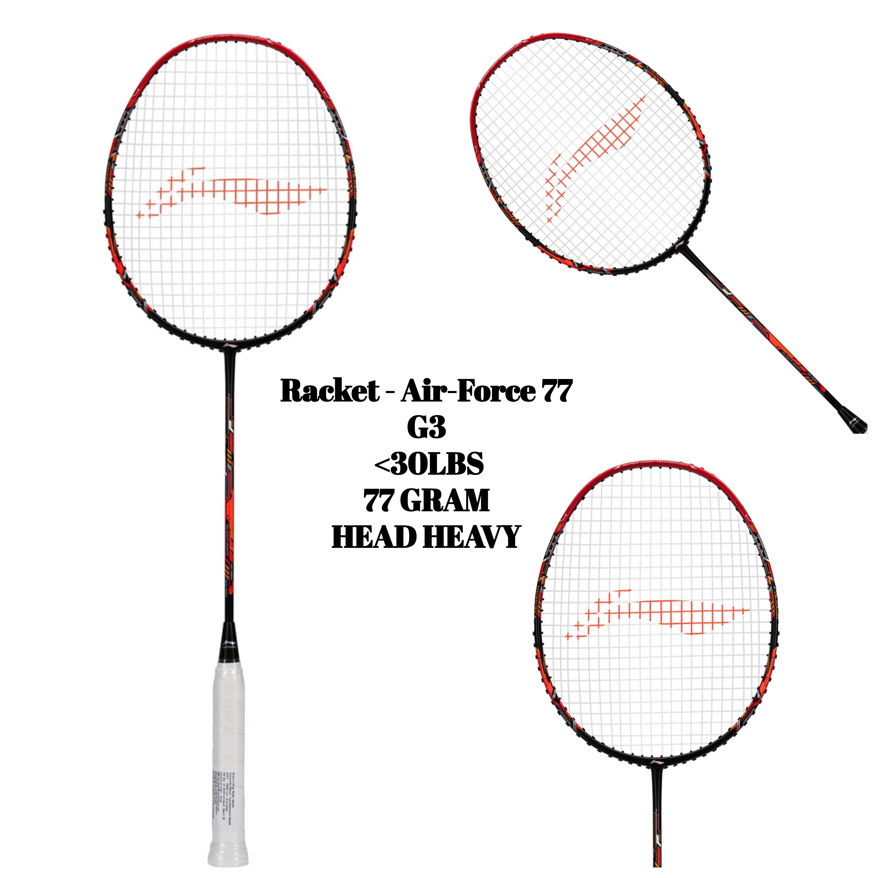 Racket - Air-Force 77 G3 (Black/Red/Orange)