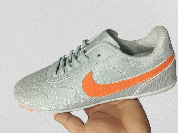 High Quality Gray Orange Futsal Shoes