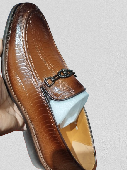 Men's Tan Vegan Leather Shoes  Loafers Shoes For Men