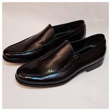 Men’s Black Leather Dress Shoes Slip On
