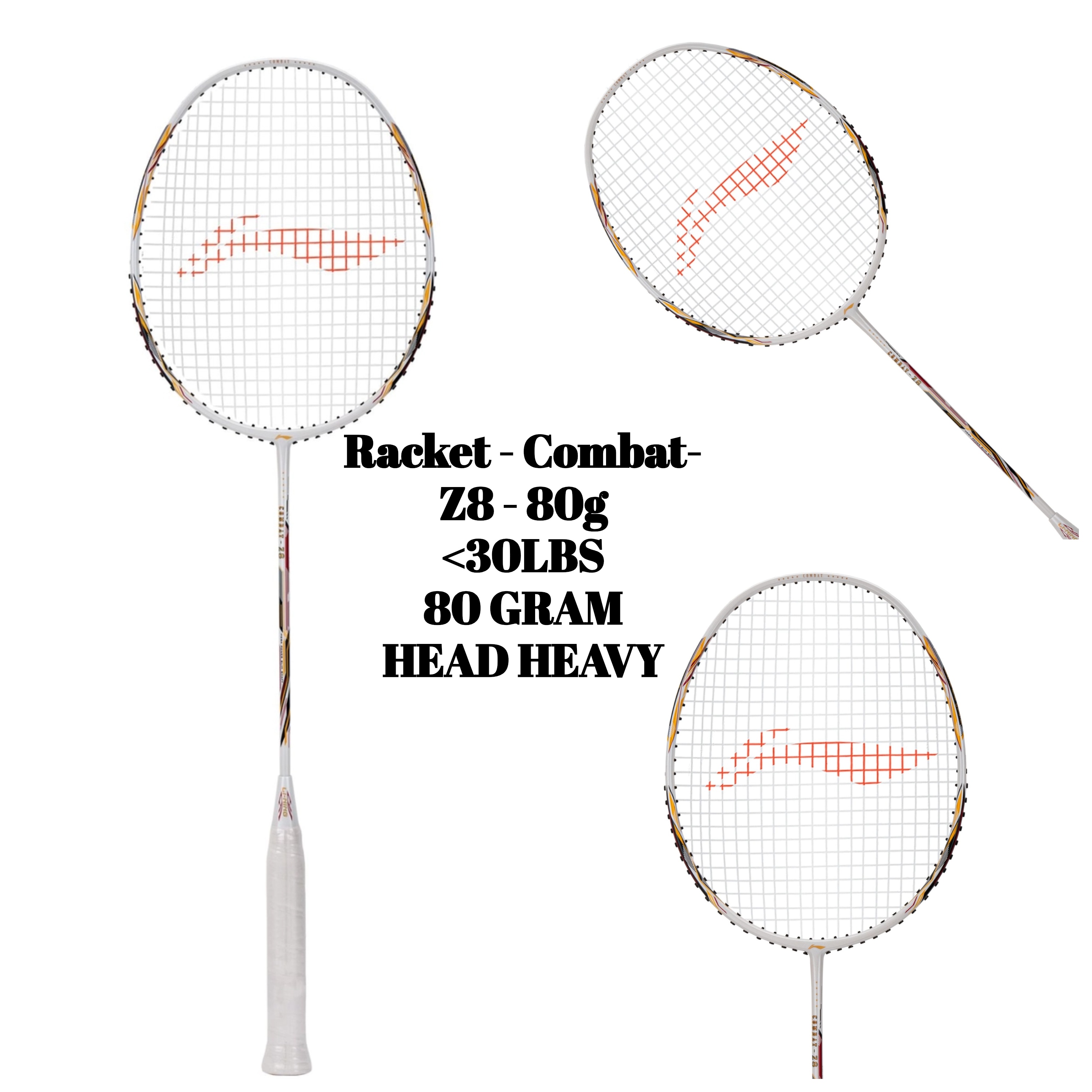 Racket - Combat-Z8 - 80g (White/Gold/Red)
