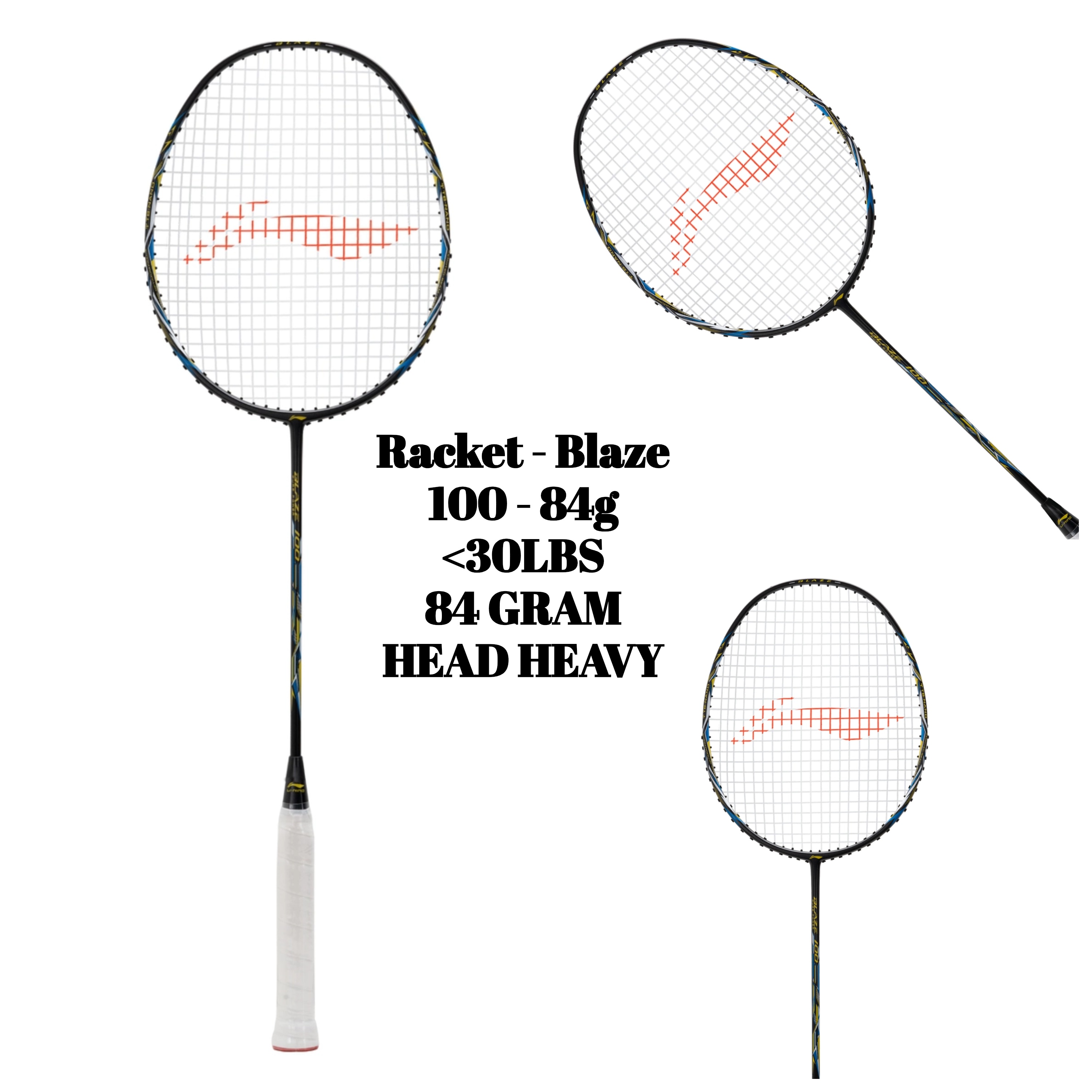 Racket - Blaze 100 - 84g (Charcoal/Lime/Blue)