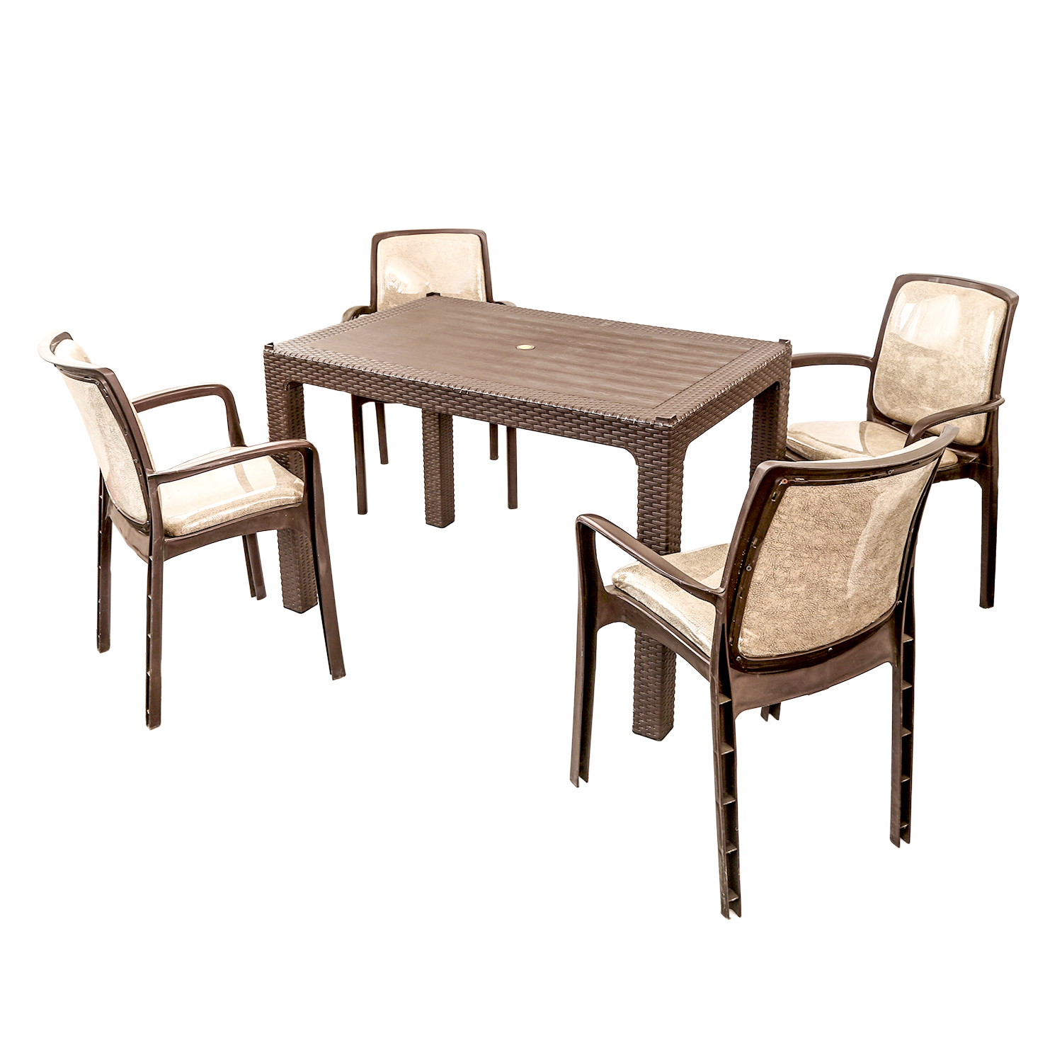 Dolphin  Signature Table With Cushioned Chair Dinning Set-8001