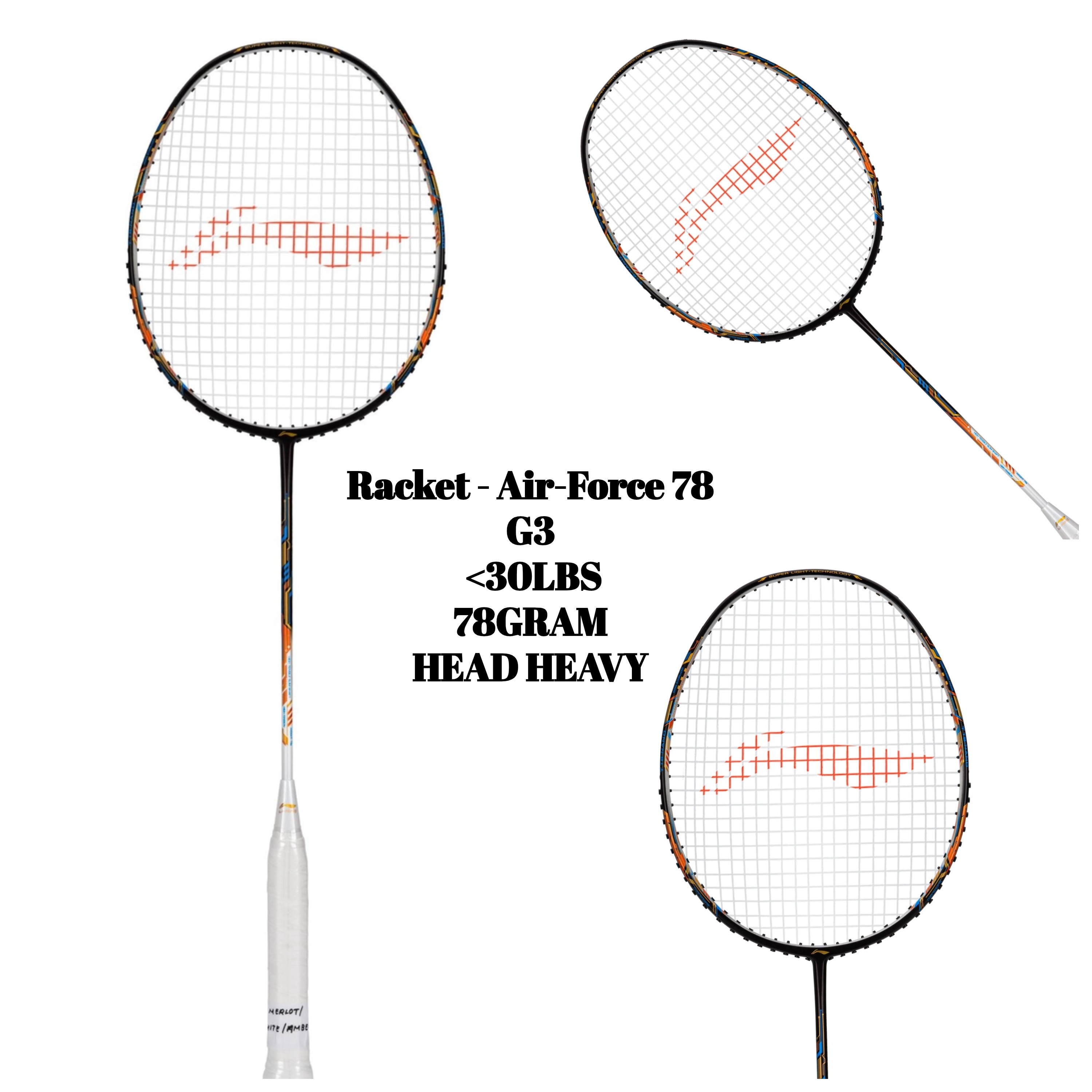 Racket - Air-Force 78 G3 (Merlot/White/Amber)