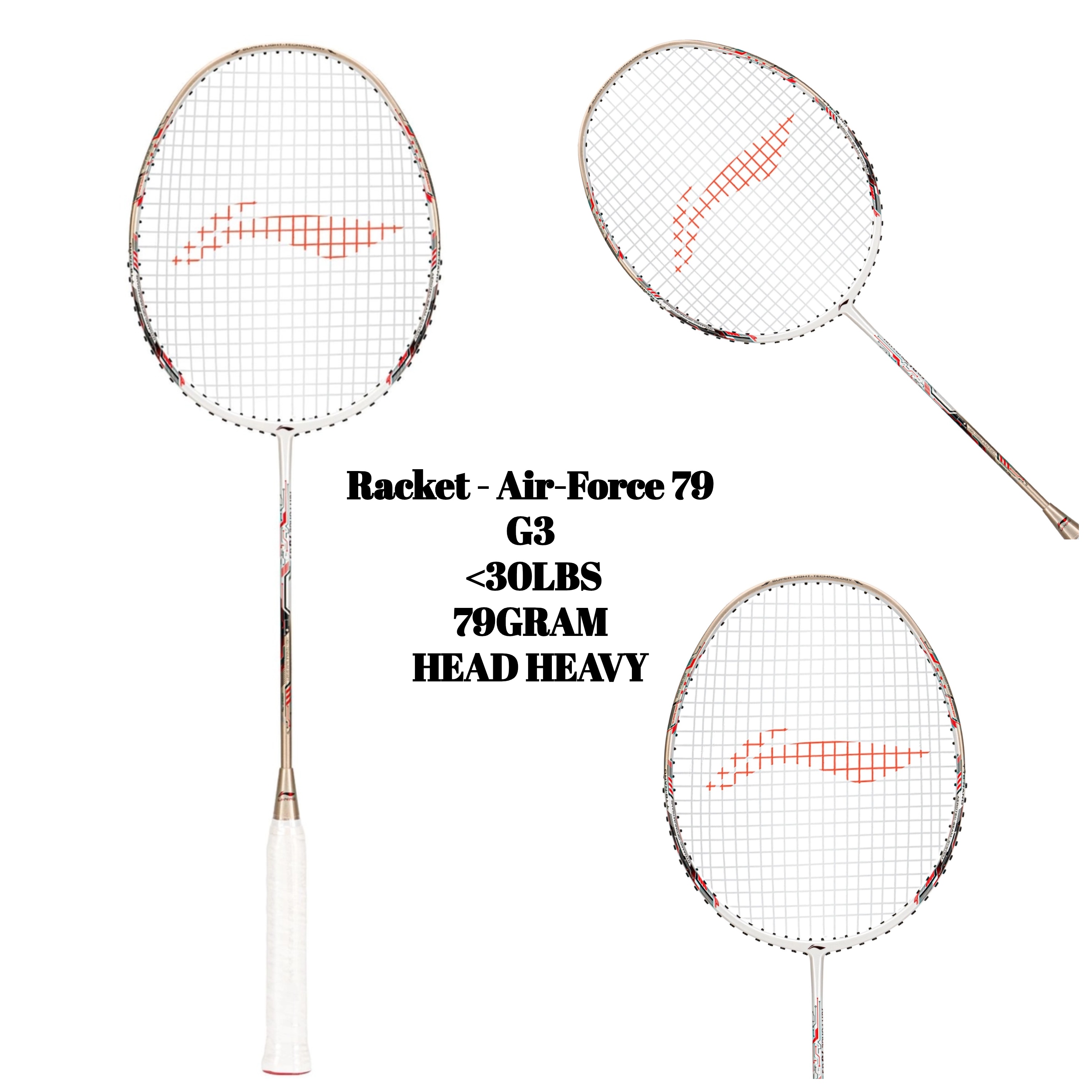 Racket - Air-Force 79 G3 (White/Gold/Red)