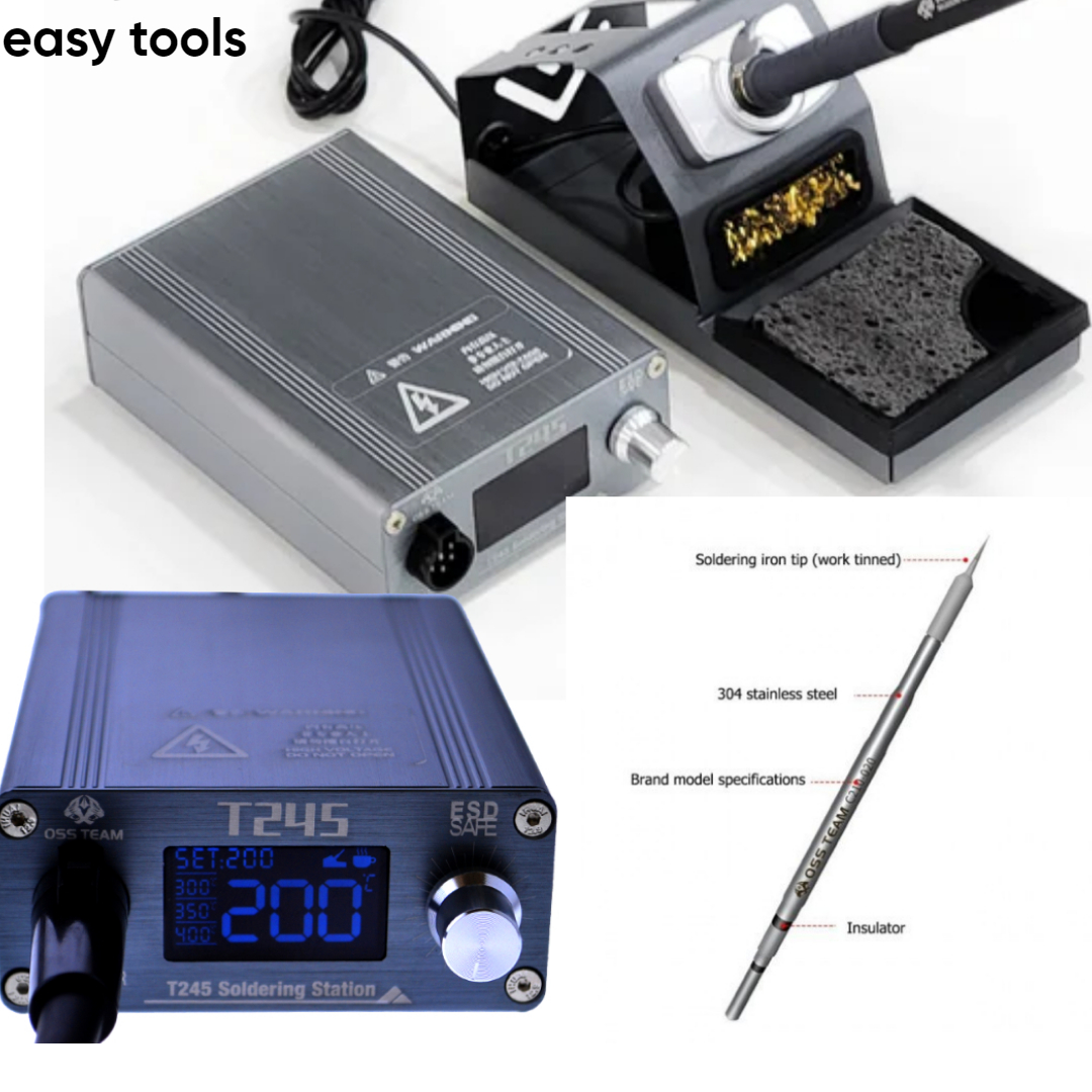 OSS TEAM SOLDERING STATION T-245 WITH HIGH QUQLITY TIP BEST FOR LAPTOP REPAIR