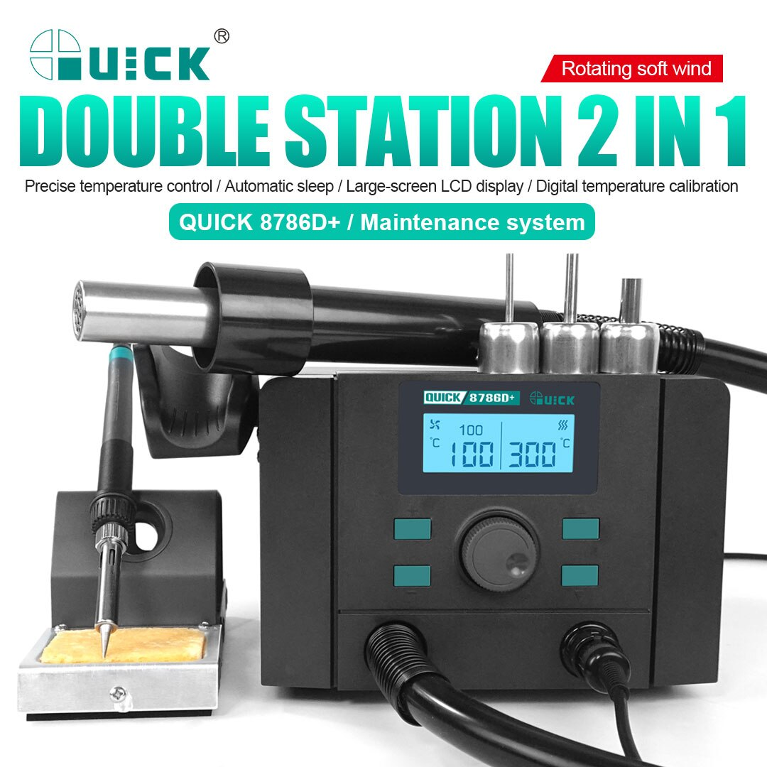 Quick 8786D+ 2 In 1 Rework Station With Intelligent Digital Display
