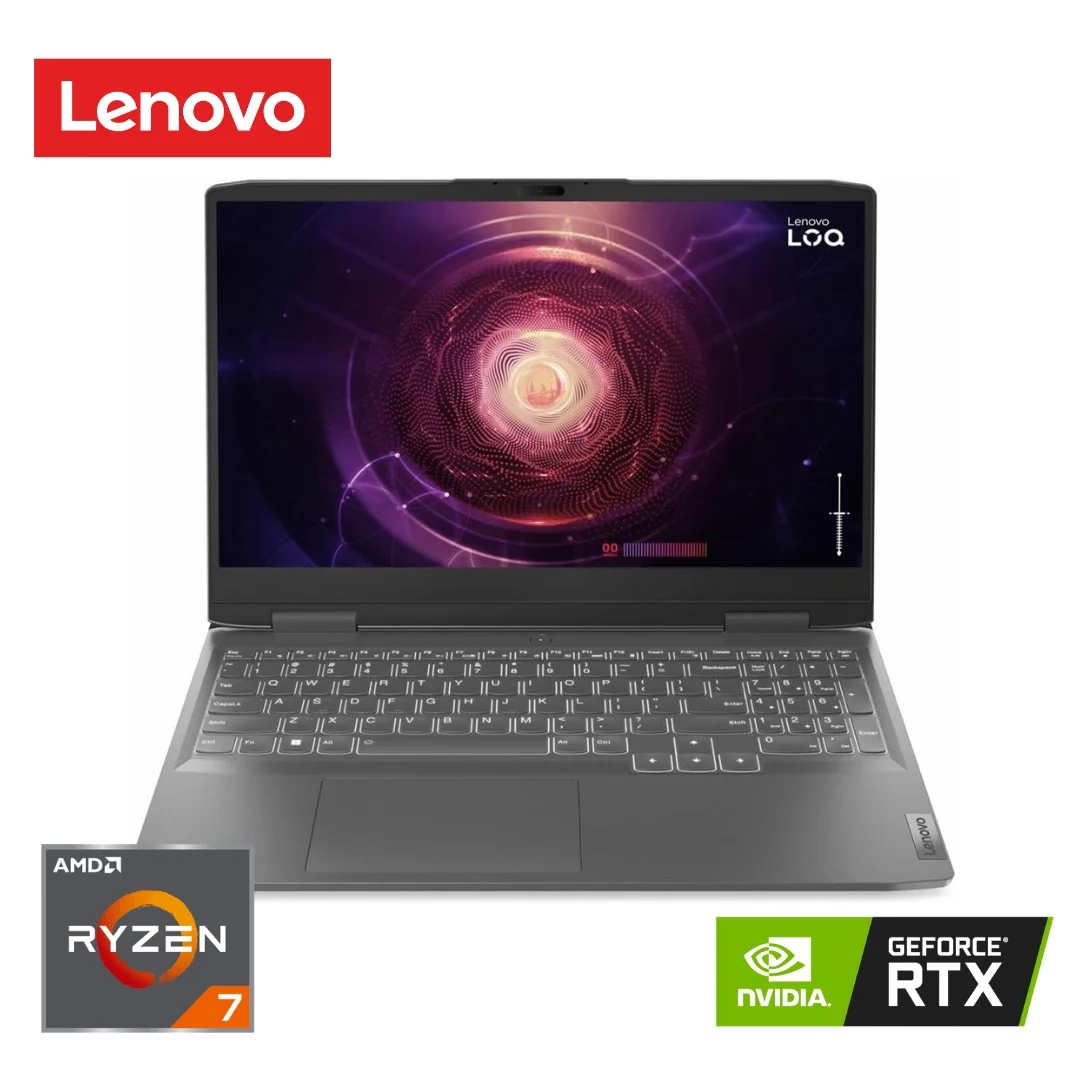 Lenovo LOQ 15 AMD Ryzen 7 7840HS RTX 4050 6GB Graphics – 8GB DDR5 RAM – 512GB NVMe SSD – 15.6″ FHD 144Hz Display – Windows 11 Home