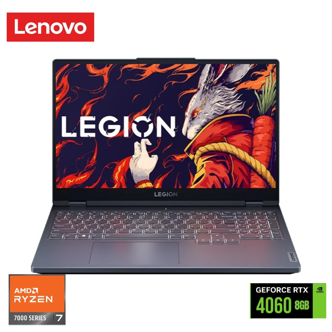 Lenovo Legion 5 AMD Ryzen 7 7735HS RTX 4060 8GB Graphics – 16GB DDR5 RAM – 512GB NVMe SSD – 15.6″ ( 2560 x 1440 ) 165Hz IPS Display – Windows 11 Home – Storm Grey