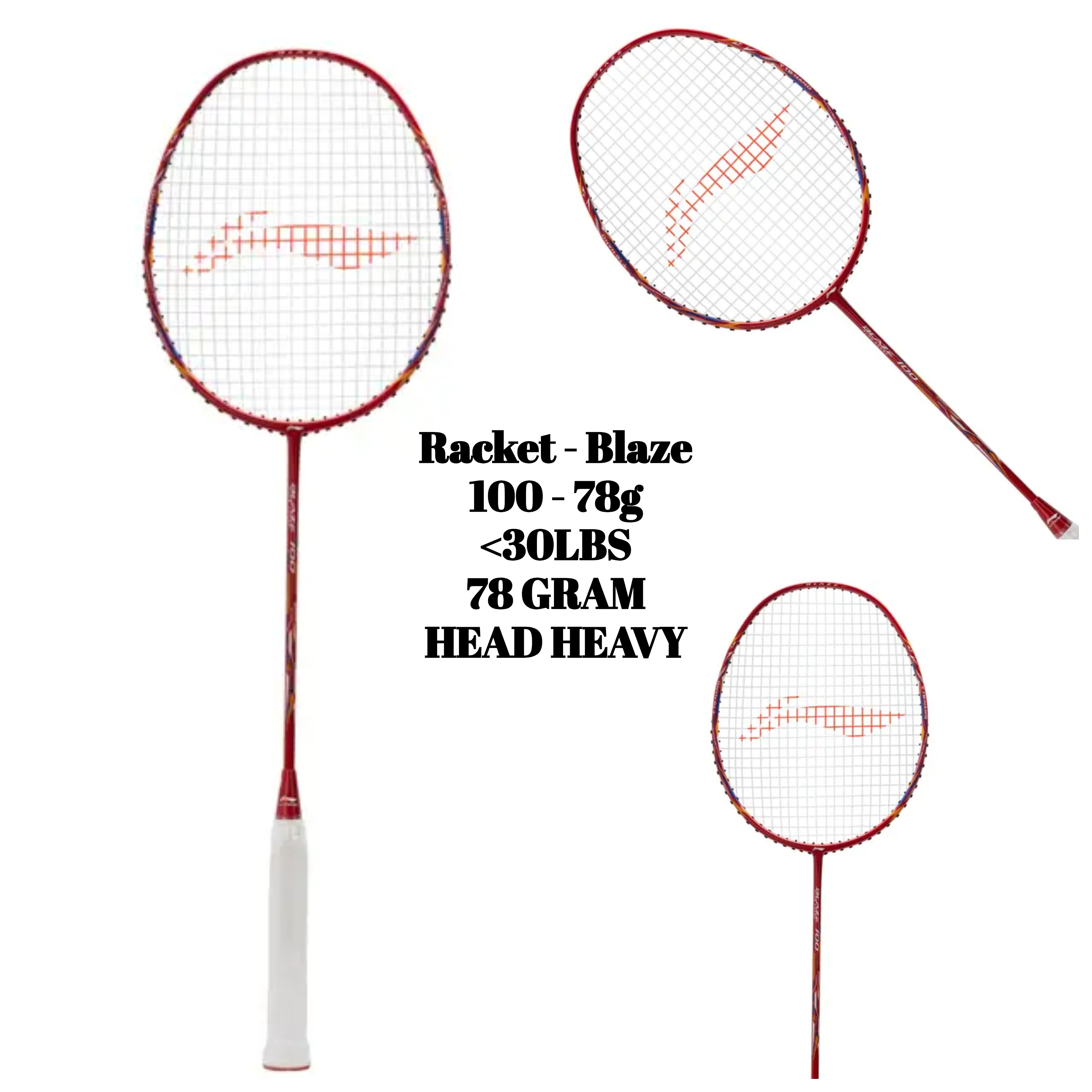 Racket - Blaze 100 - 78g (Red/White/Navy)