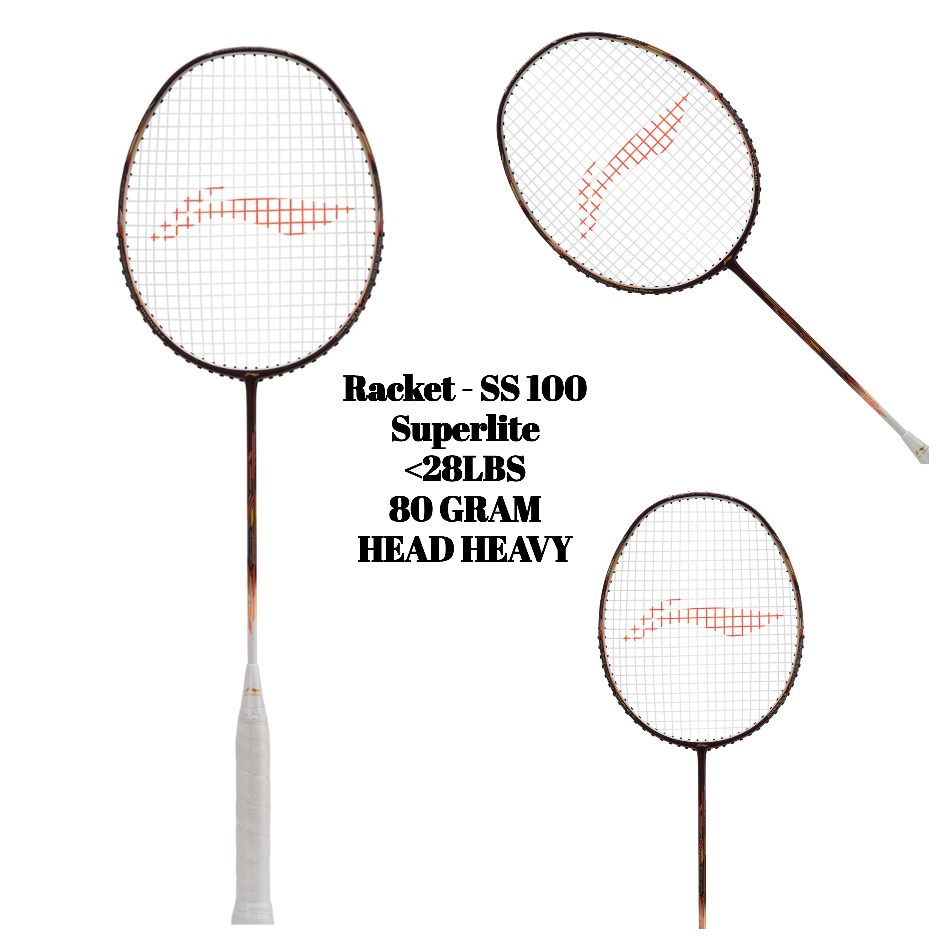 Racket - SS 100 Superlite (Merlot/White)