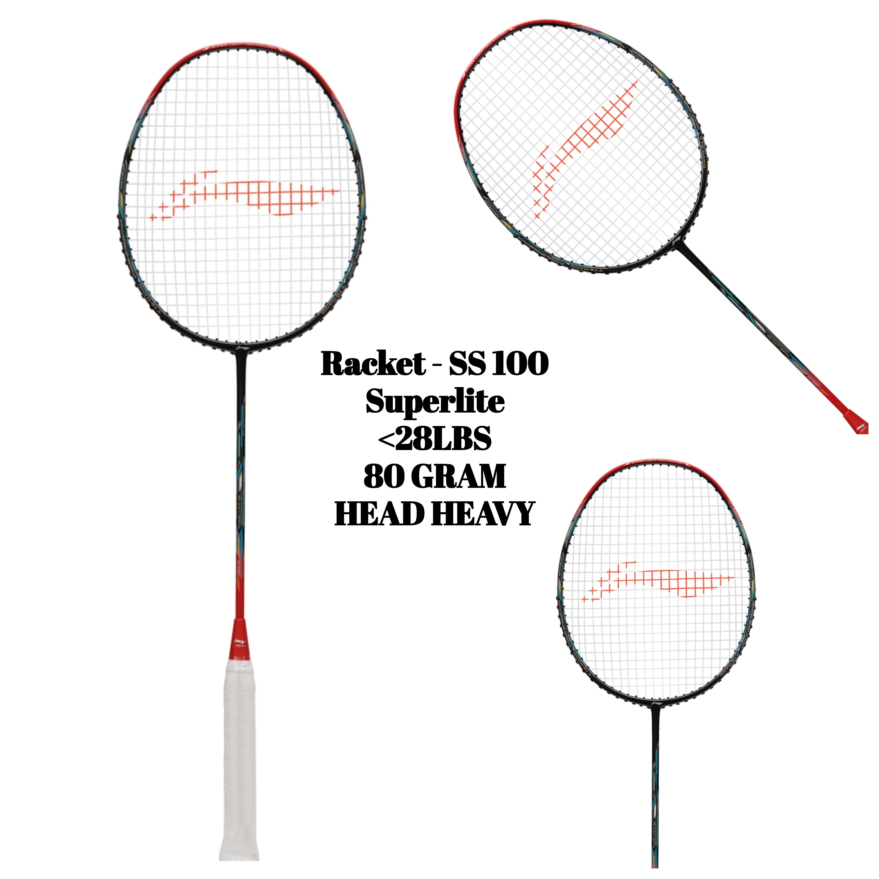Racket - SS 100 Superlite (Black/Red)