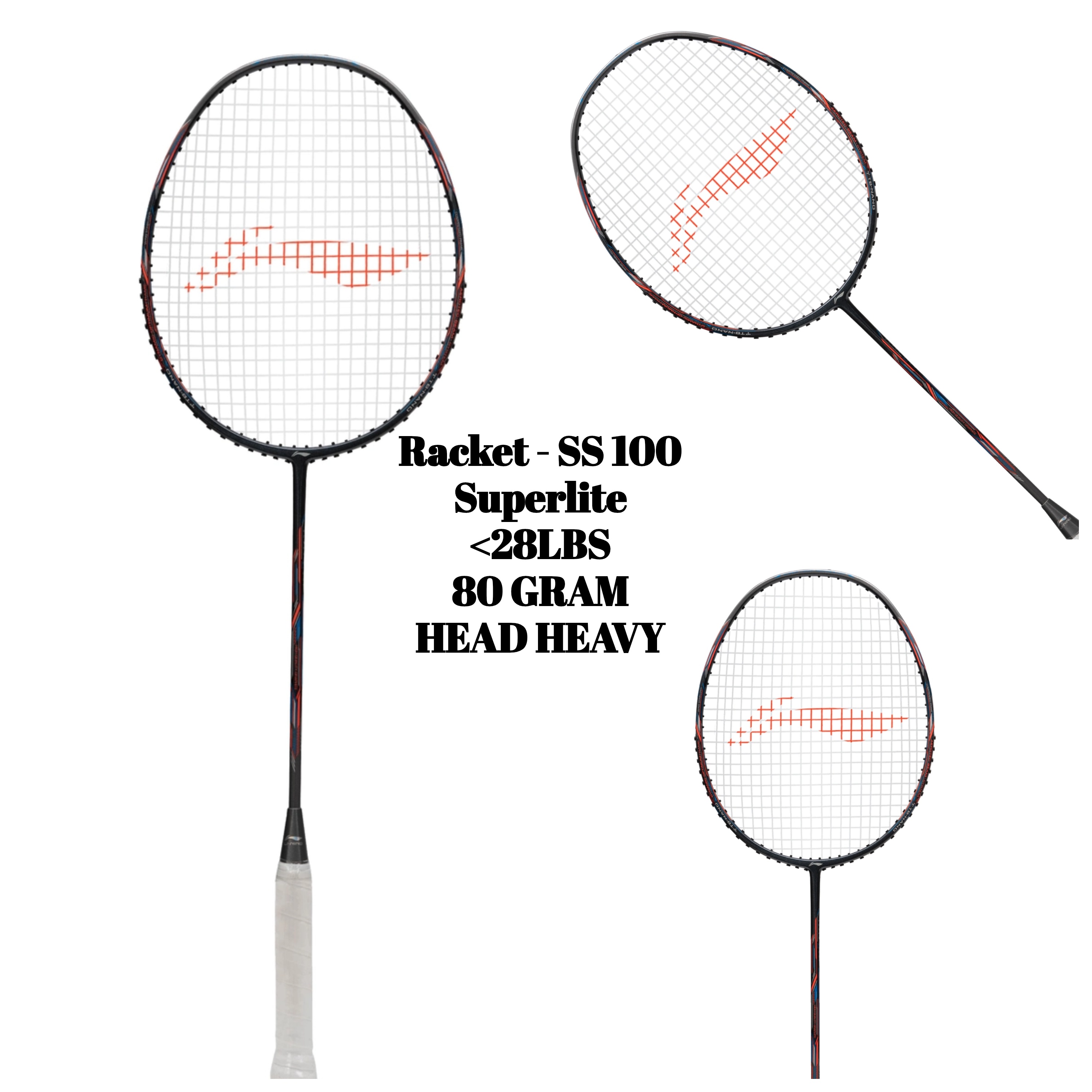 Racket - SS 100 Superlite (Charcoal Grey)