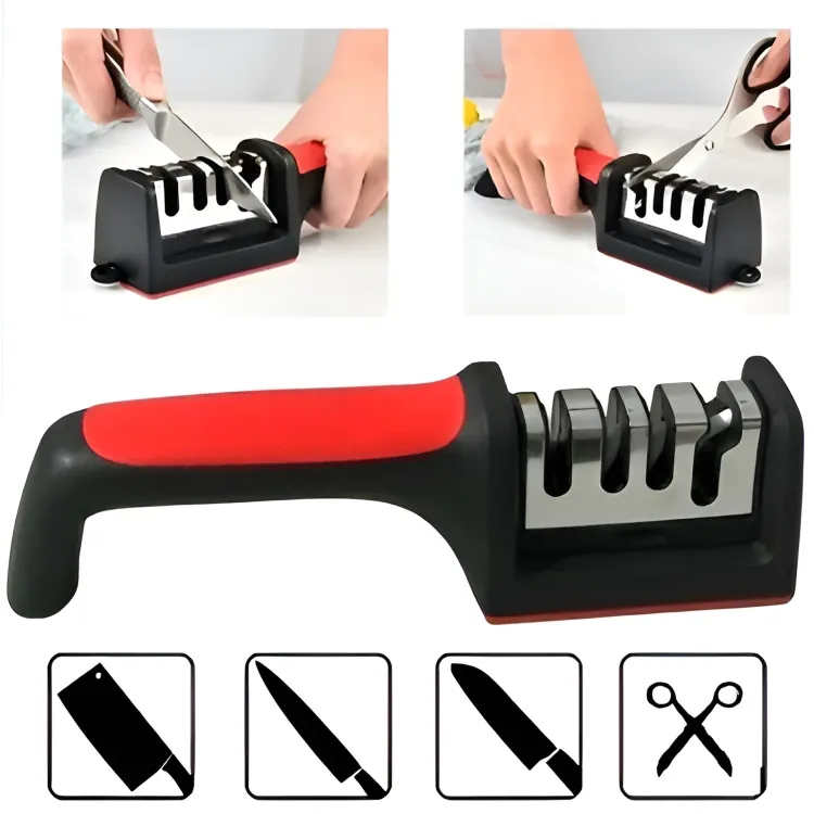 3 Stage Knife Sharpener Manual Kitchen Knife Sharpening Tool For All Knives