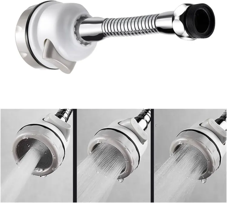 Rotating Tap Spray Head Water Saving Faucet Replacement with Hose for Bathroom and Kitchen