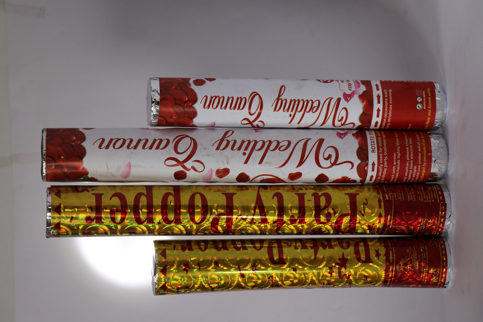 Party Popper Rose and Golden Set