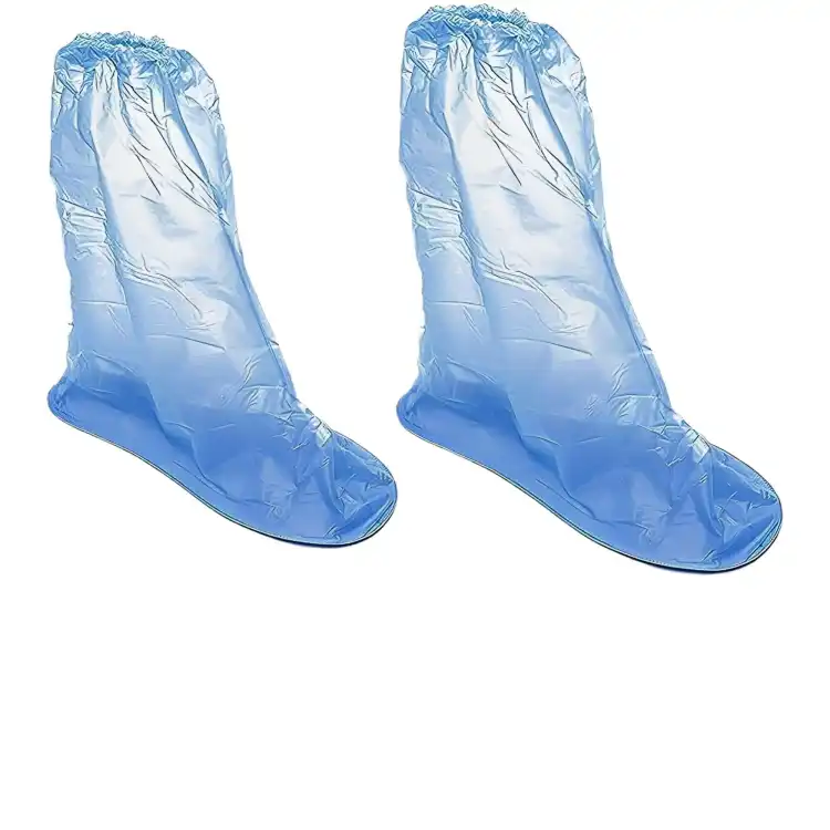 HighTop Reusable Rain Shoe Covers ( 1Pair ) Blue