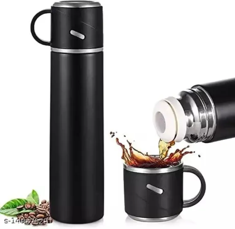 Stainless Steel Vacuum Flask With Cup Lid-600ML