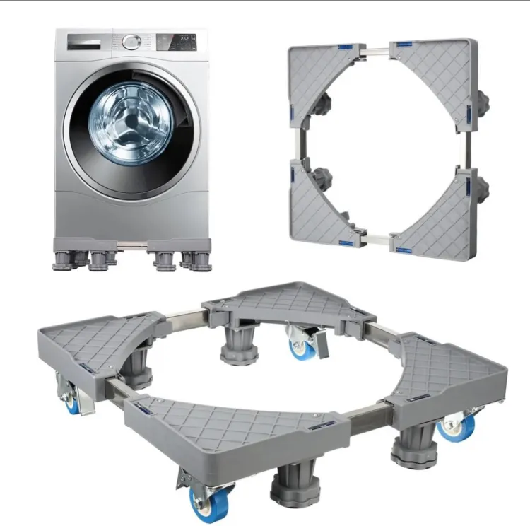 Adjustable Movable Refrigerator Stand Base with 4 Locking