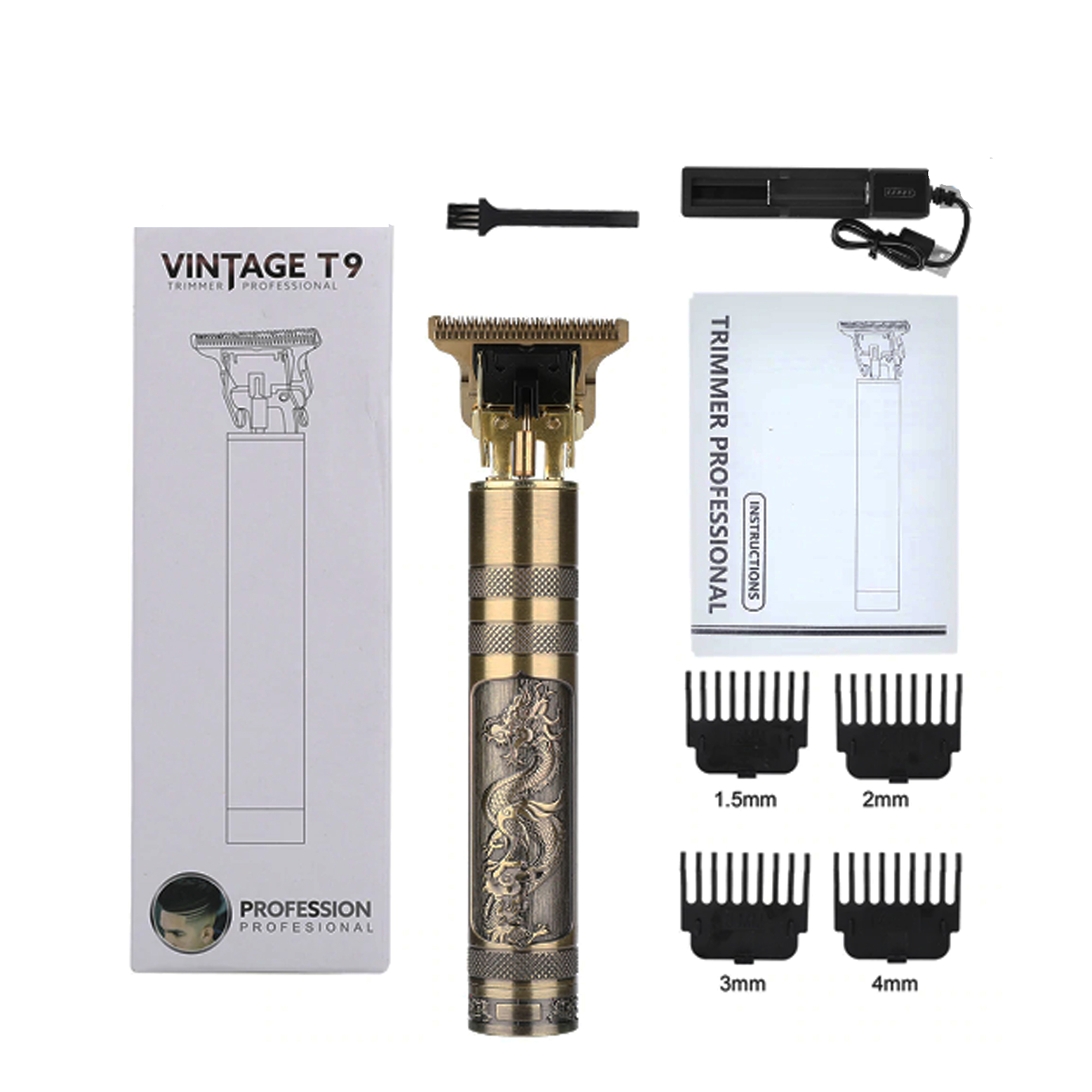 Professional Cordless Hair Trimmer Vintage T9