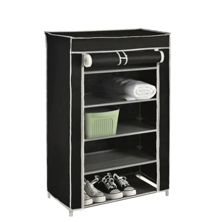 Multipurpose 5 Layers Shoes Rack With Fabric Cover