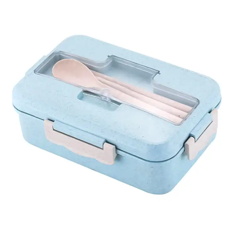 Wheat Straw Lunch Box With Spoon & Chopstick