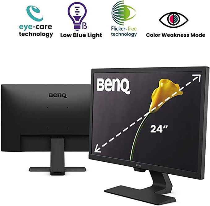 BenQ GW2480T 24-inch Full HD Home Office Monitor / Eye Care / 72% NTSC / Edge to Edge Slim Bezel