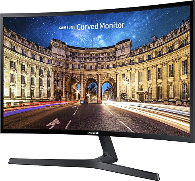 SAMSUNG 23.5” CF396 Curved Computer Monitor, AMD FreeSync for Advanced Gaming, 4ms Response Time, Wide Viewing Angle, Ultra Slim Design, Black