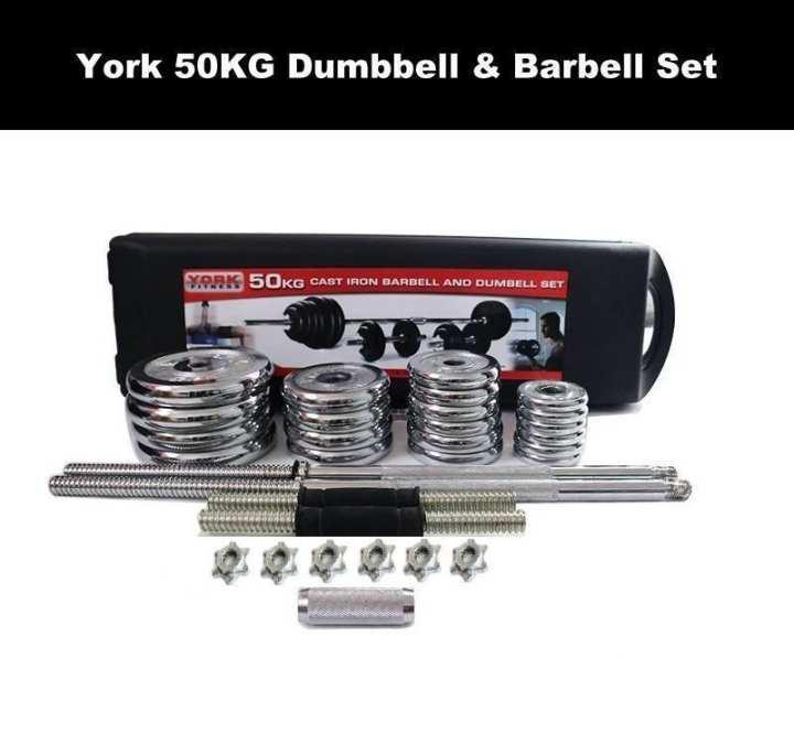 50kg Chrome Dumbbell Set Barbell and Dumbbell Set