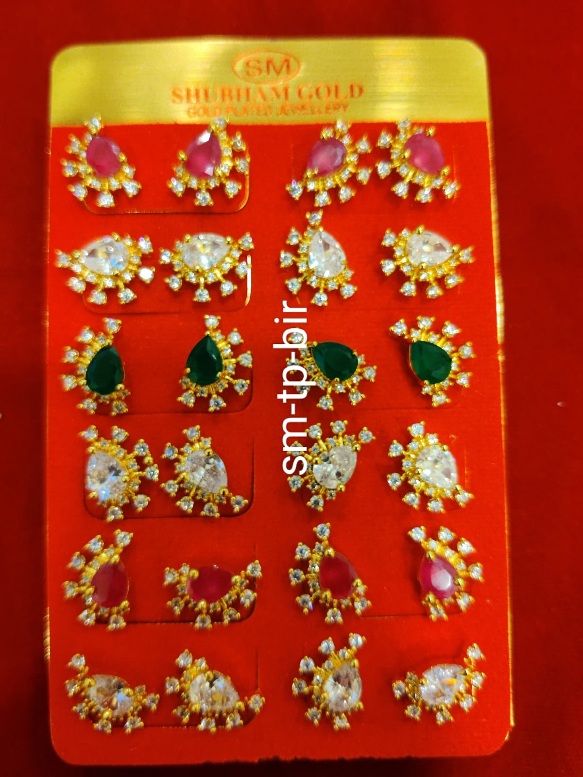 Artificial Gold Plated Simple Tops Earrings