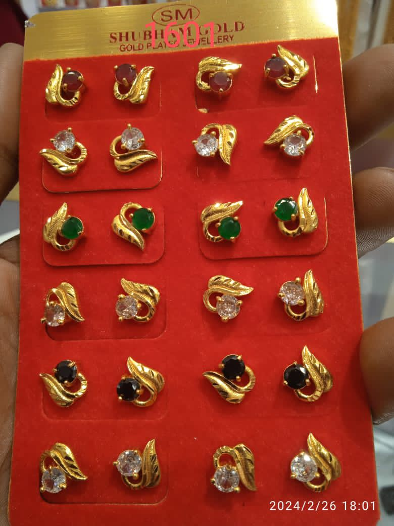 Gold Plated Stud Earrings For Women