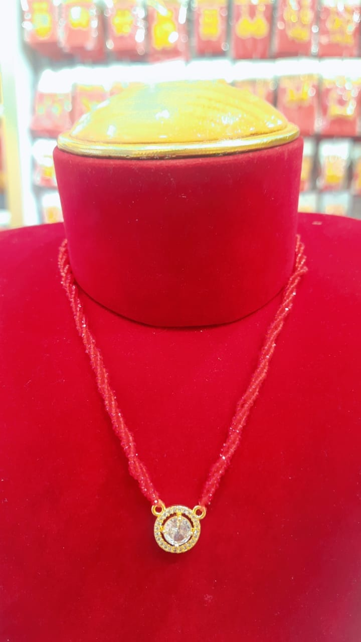 Gold Plated Crystal  Mangasutra  For Women's