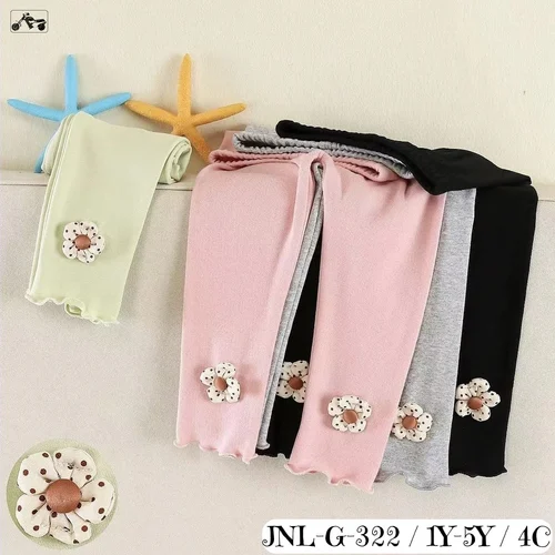 Cotton Plain Leggings for Baby Girls