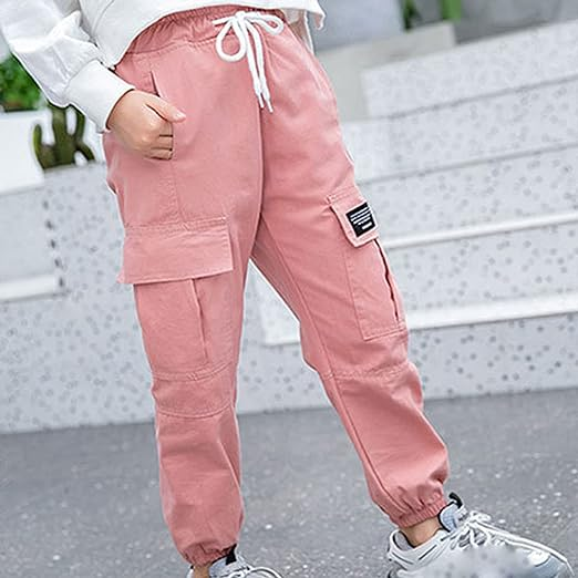 Girls Cargo Jogger Pants