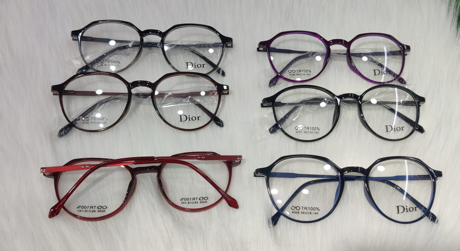Dior Vintage Round Metal Frame Clear Lens Eyeglasses For Women