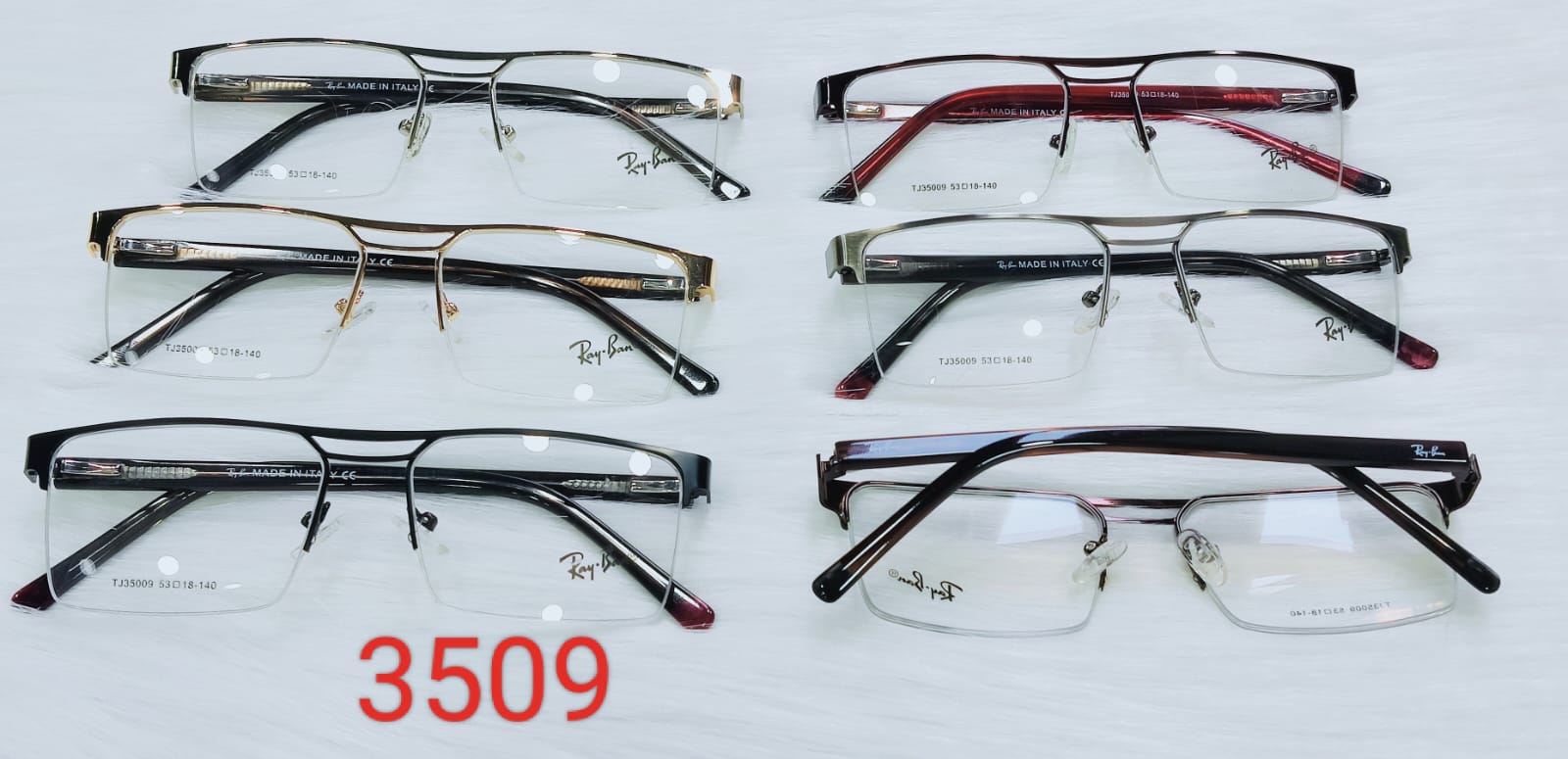 Rey Ben Half Rim Square Frame Eyeglass For Men & Women