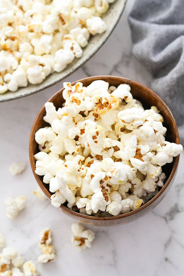 Healthy Stovetop Air Popped Popcorn