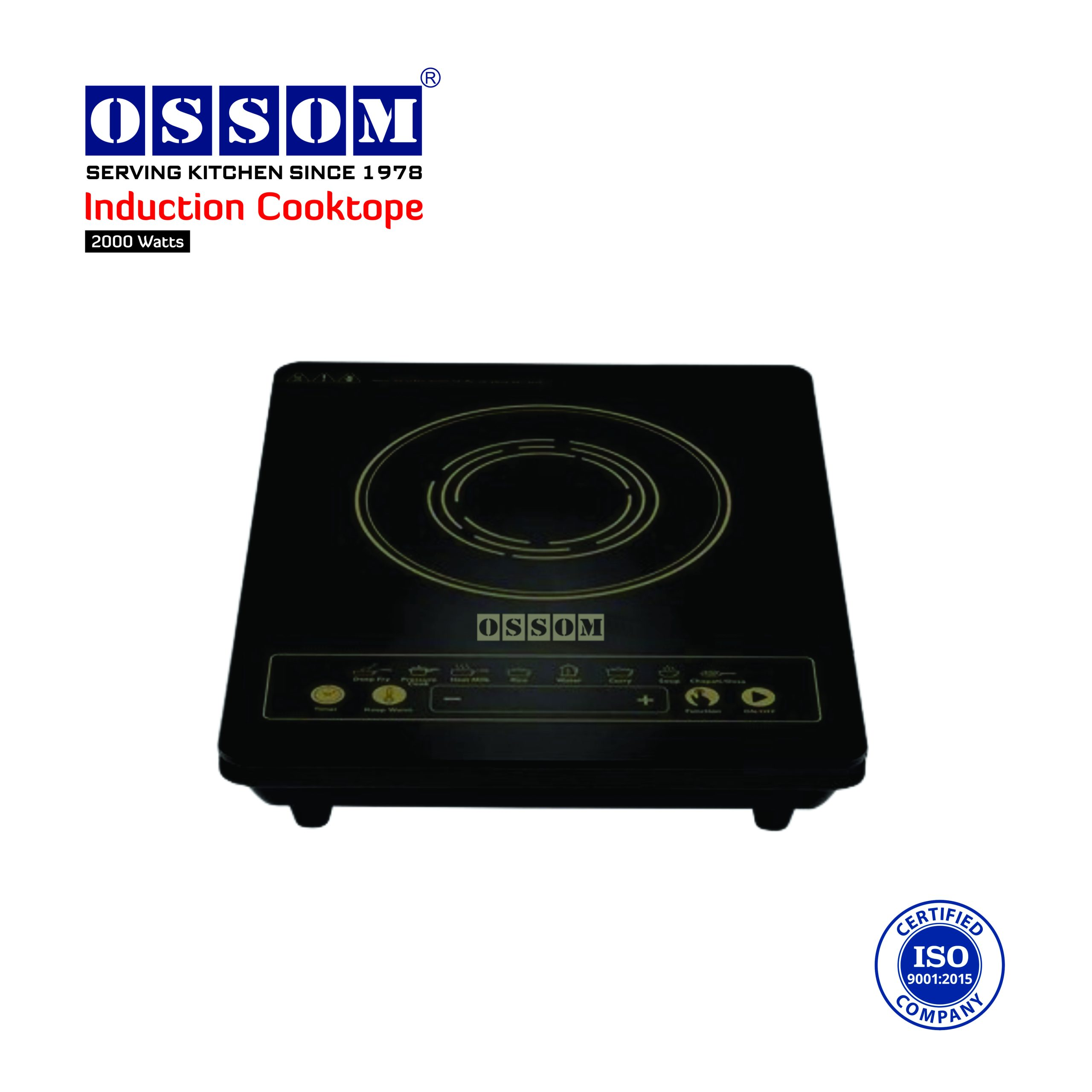 OSSOM Induction Cooktop  with Glass Top-2000W