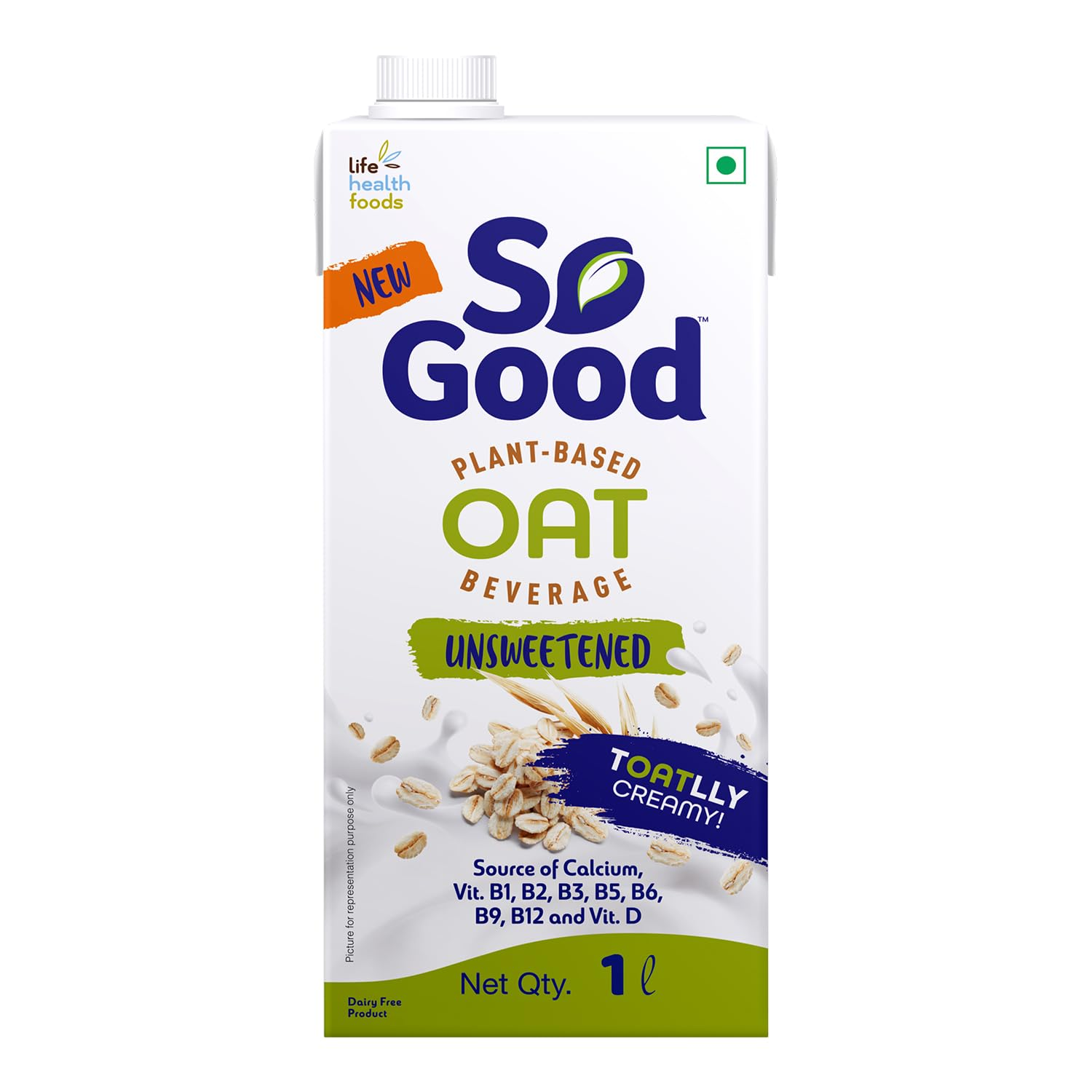 So Good Plant Based Oat Beverage Unsweetened 1 L