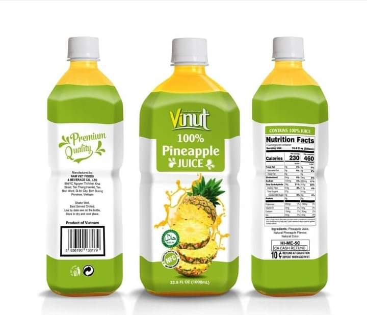VINUT 100% Pineapple Juice Drink