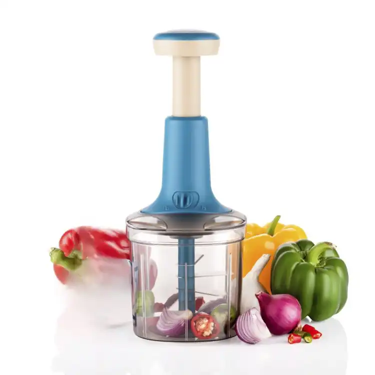 Manual Hand Press Vegetable Mincer Smoothy Push Chopper