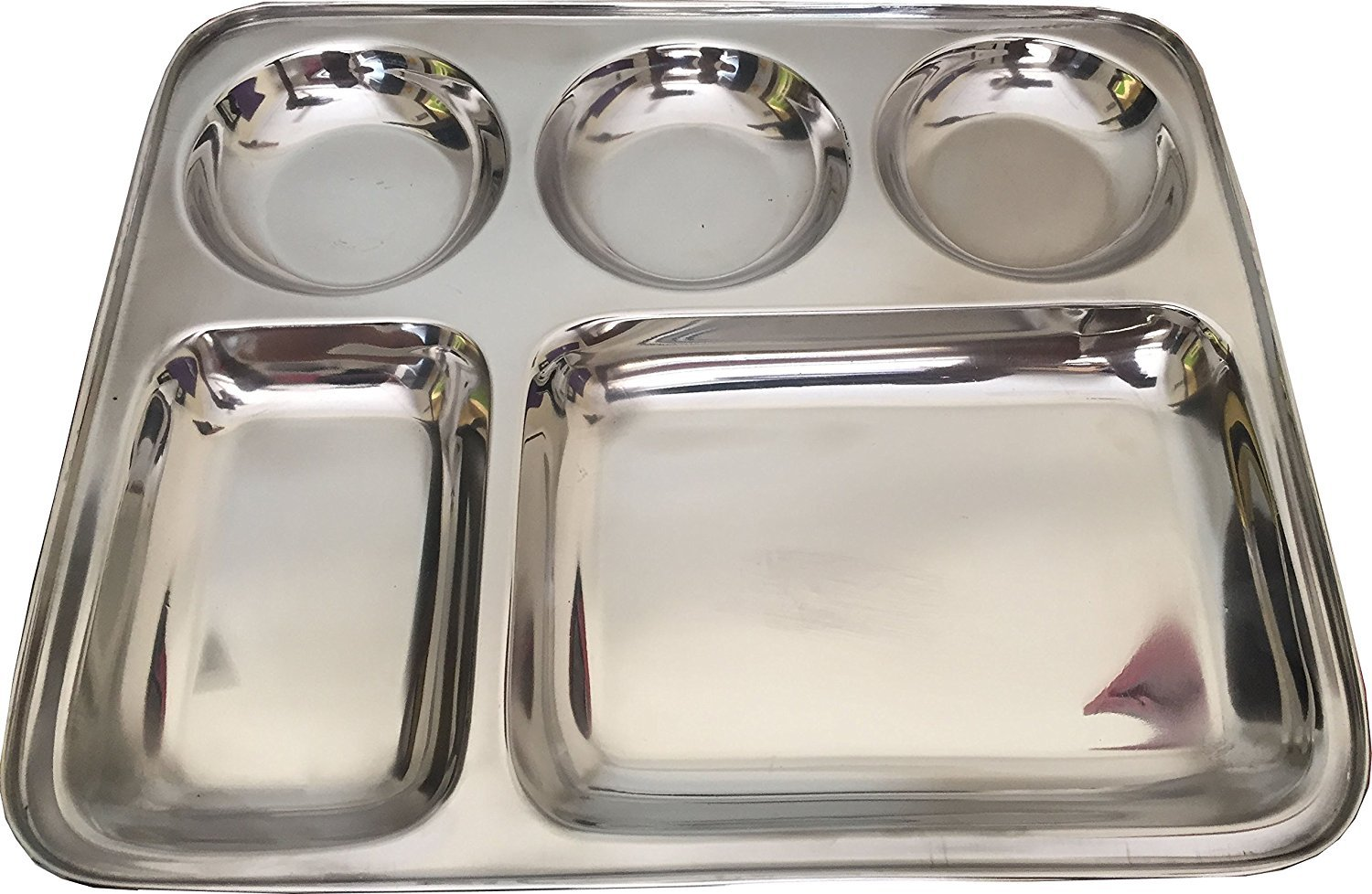 Stainless Steel Five Compartment Plate(Thali)